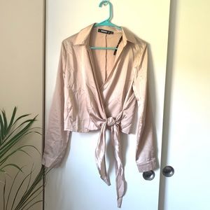 Light Pink Blouse! Size S!! MISSGUIDED